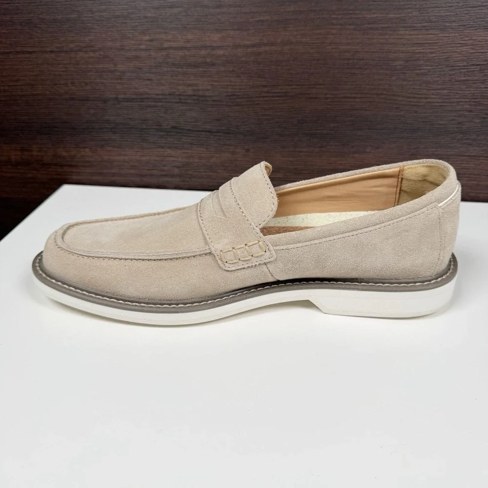 FootJoy Suede Penny Loafers Beige Taupe HybridPlus Bio 9 M - Unused Read 79076
